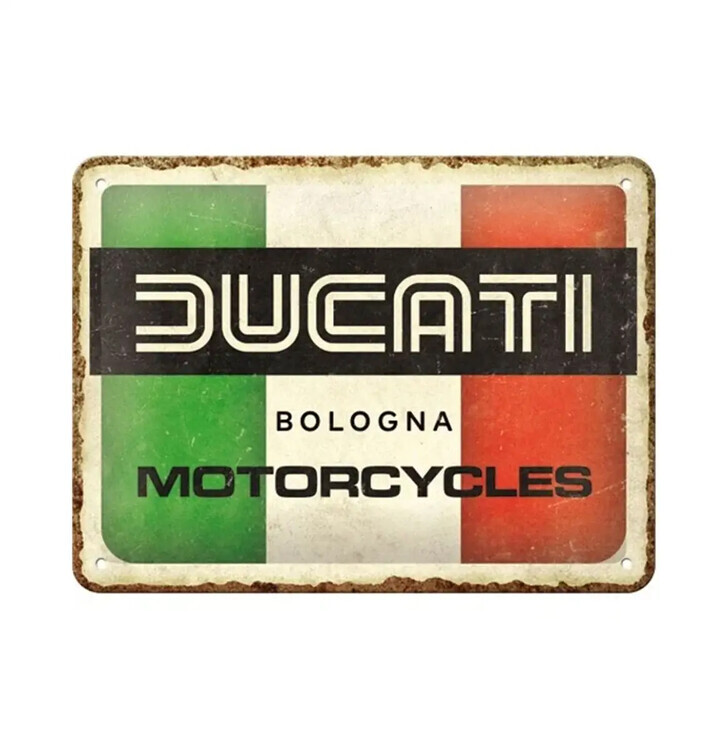 Nekupto Plechová cedule Ducati - Italy Giugiaro Logo, 20 x 15 cm