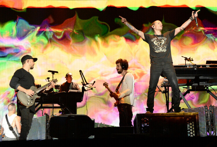 Kevin Mazur Plakát, Obraz - Linkin Park at Rock In Rio USA 2015, 40 × 26.7 cm