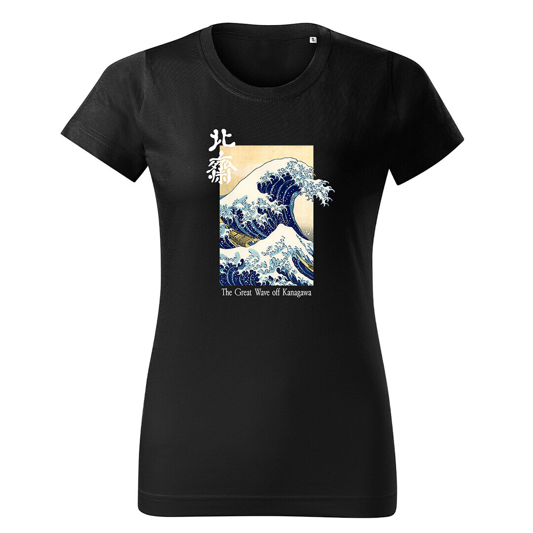Europosters Tričko The Great Wave off Kanagawa with Signature, Katsushika Hokusai, Pánské, Regular, L