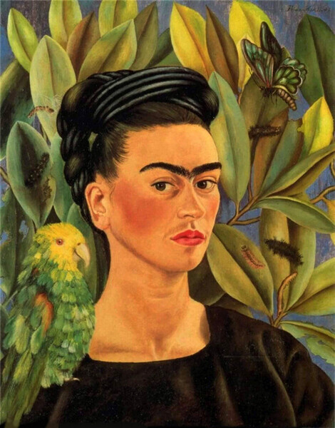 Frida Kahlo Plakát, Obraz - Self-Portrait with Bonito, 1941, Frida Kahlo, 30 × 40 cm