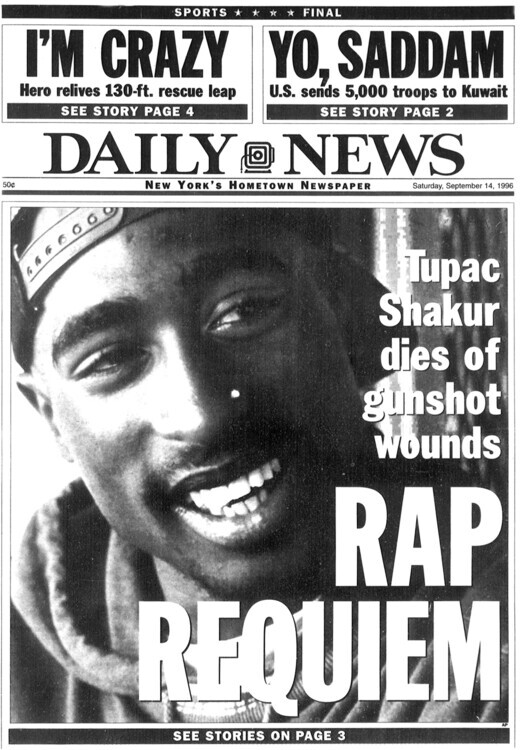 New York Daily News Archive Plakát, Obraz - Tupac, 26.7 × 40 cm