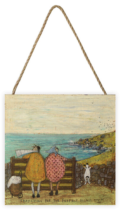 PYRAMID Dřevěný obraz Sam Toft - Searching For The Perfect Picnic Spot, 20 × 20 cm
