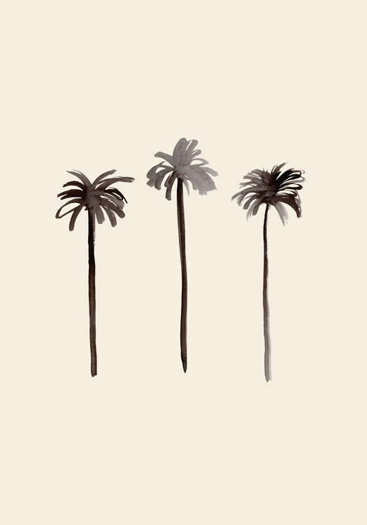 Pictufy Studio Plakát, Obraz - Palm Trees Ink, Pictufy Studio, 26.7 × 40 cm
