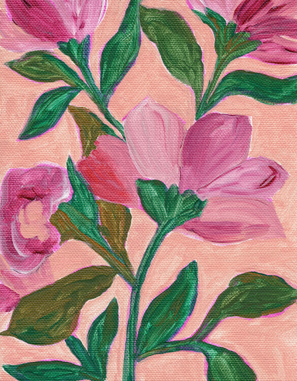 Nikita Jariwala Plakát, Obraz - Pink Blossoms, Nikita Jariwala, 30 × 40 cm