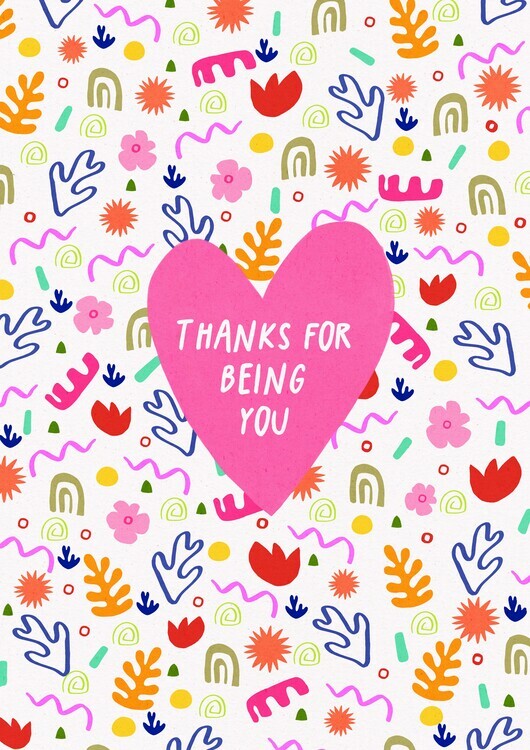 Dirkie Nell Plakát, Obraz - Thanks for Being You Card, Dirkie Nell, 30 × 40 cm