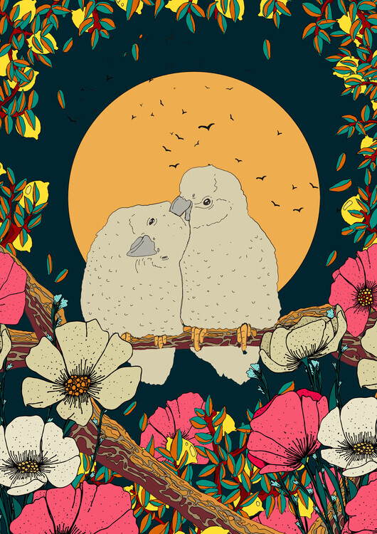 Nicholas Plakát, Obraz - Moonlit Nesting, Nicholas, 30 × 40 cm