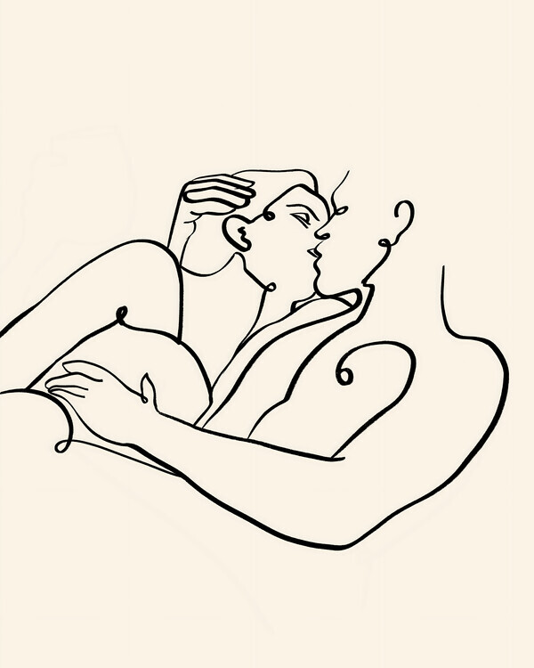 Uma Gokhale Plakát, Obraz - The Kiss, Uma Gokhale, 30 × 40 cm