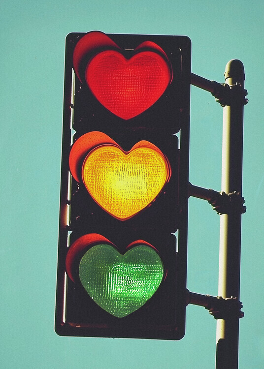 Andreas Magnusson Plakát, Obraz - Traffic Light In Love, Andreas Magnusson, 30 × 40 cm
