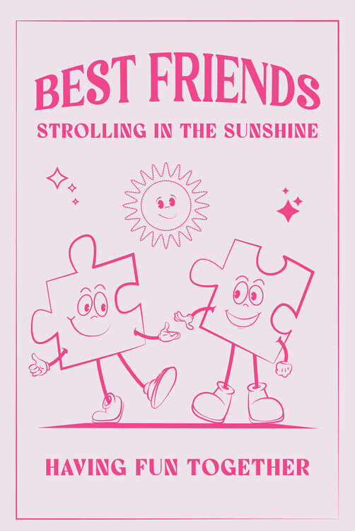 Oju Design Plakát, Obraz - Best Friends, Oju Design, 26.7 × 40 cm