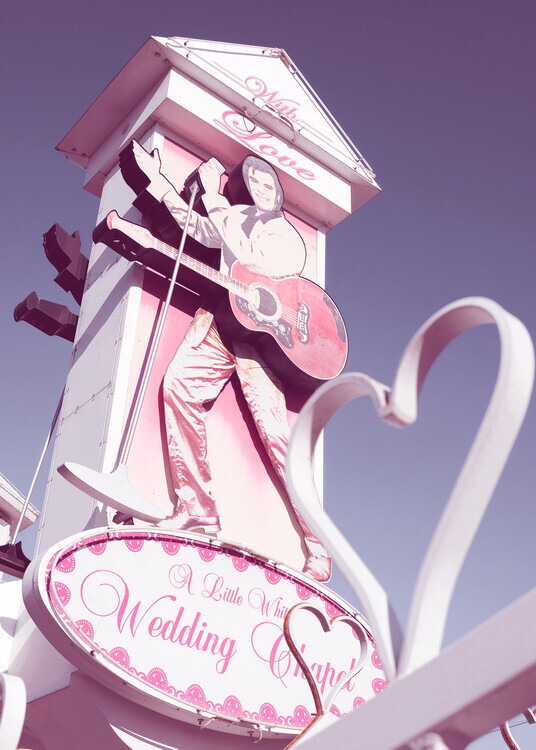 Pictufy Studio III Plakát, Obraz - Wedding Chappel Elvis Las Vegas, Pictufy Studio III, 30 × 40 cm