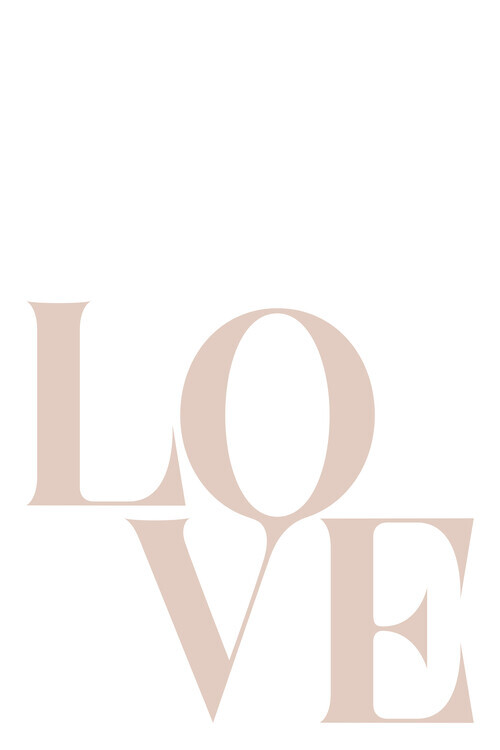 uplusmestudio Plakát, Obraz - Minimalist Love Typography, uplusmestudio, 26.7 × 40 cm
