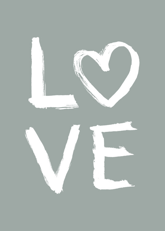 Aminah Eleonora Plakát, Obraz - LOVE Toothy Green, Aminah Eleonora, 30 × 40 cm