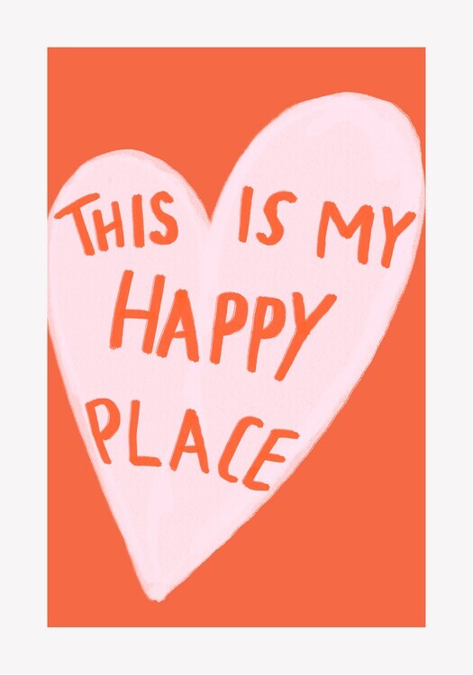 Athene Fritsch Plakát, Obraz - Happy Heart Message, Athene Fritsch, 26.7 × 40 cm