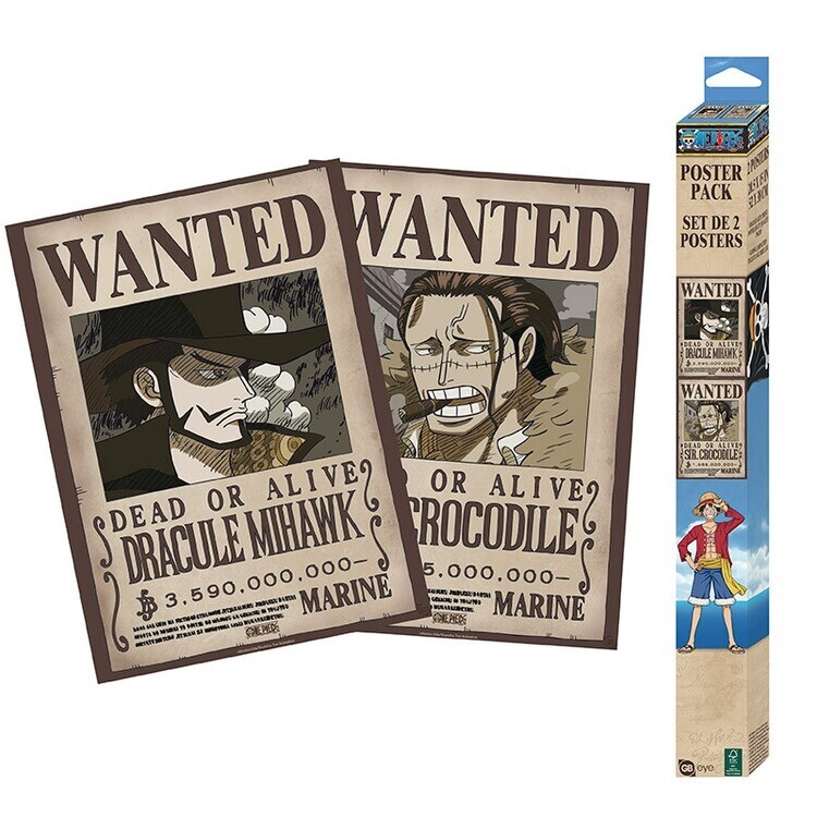 ABY STYLE Dárkový set One Piece - Wanted Mihawk & Crocodile