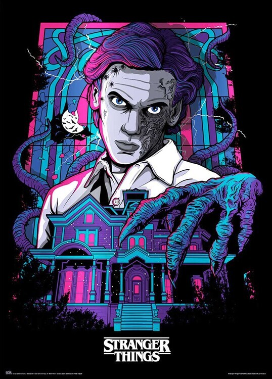 GRUPO ERIK Plakát, Obraz - Stranger Things - Vecna | Luminiscenční, 50 × 70 cm