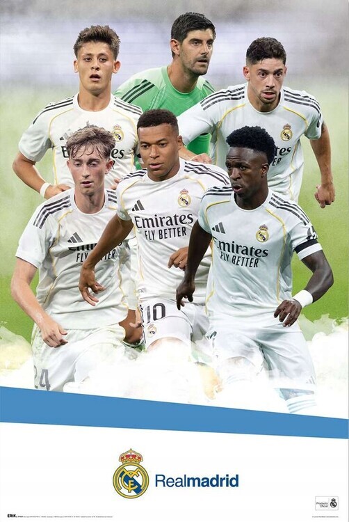 GRUPO ERIK Plakát, Obraz - Real Madrid 2025/2026, 61 × 91.5 cm