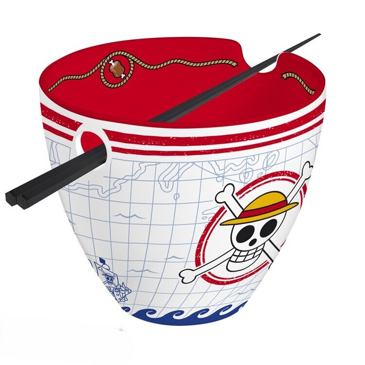 ABY STYLE Set miska a hůlky na ramen Set miska a hůlky na ramen One Piece - Monkey D. Luffy, 0,37 l
