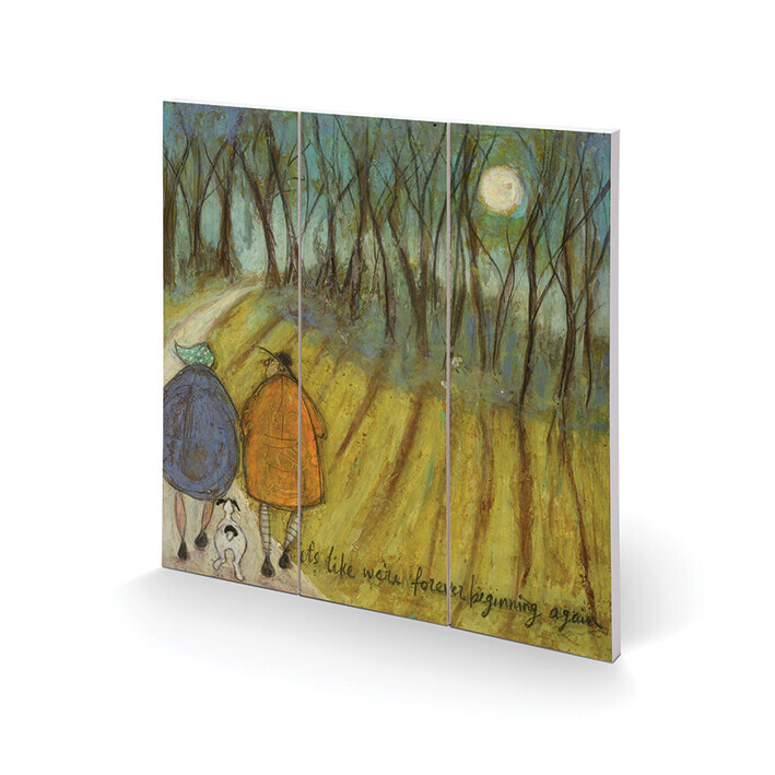 PYRAMID Dřevěný obraz Sam Toft - It's Like We're Forever Beginning Again, 30 × 30 cm