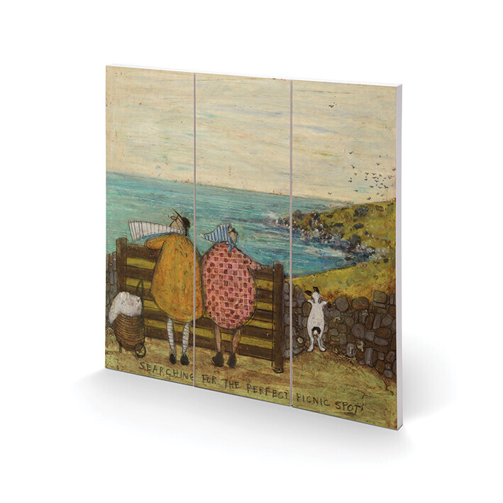PYRAMID Dřevěný obraz Sam Toft - Searching For The Perfect Picnic Spot, 30 × 30 cm