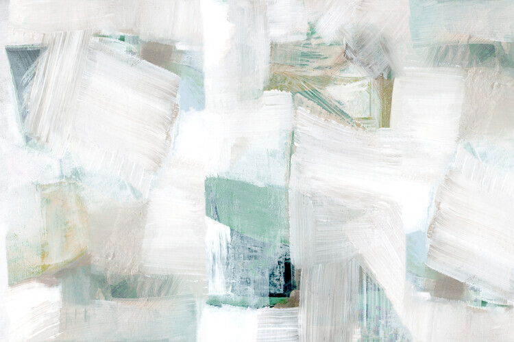 cartissi Plakát, Obraz - Whispers of White and Blue, cartissi, 40 × 26.7 cm