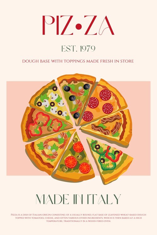 Nazma Khokhar Plakát, Obraz - Slices of Italy, Nazma Khokhar, 26.7 × 40 cm