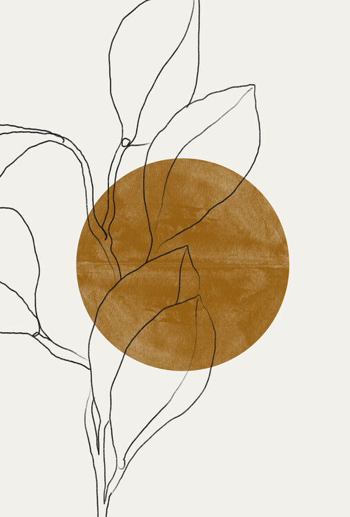 THE MIUUS STUDIO Plakát, Obraz - Line Leaf Harmony, THE MIUUS STUDIO, 26.7 × 40 cm