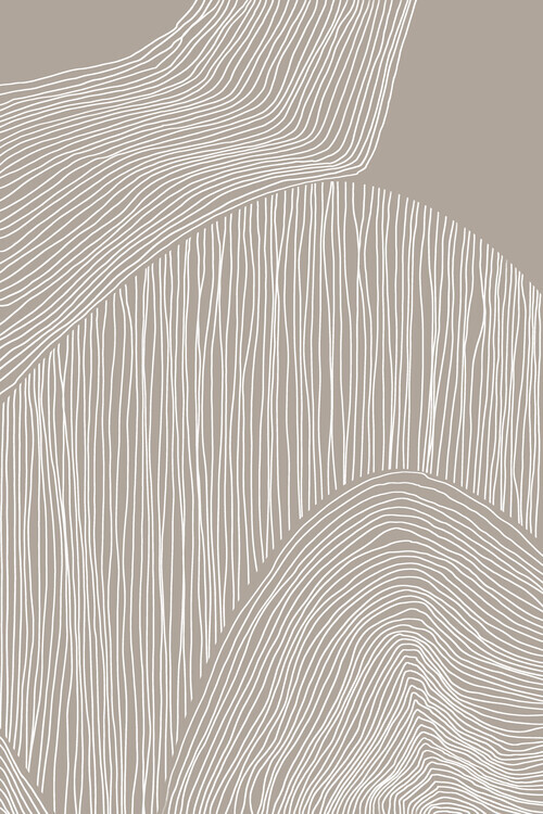 Melloi Art Prints Plakát, Obraz - Abstract Organic Lines, Melloi Art Prints, 26.7 × 40 cm