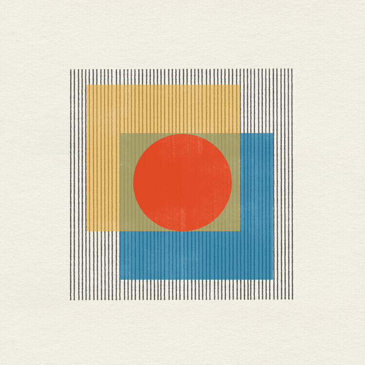THE MIUUS STUDIO Plakát, Obraz - Geometric Harmony, THE MIUUS STUDIO, 40 × 40 cm