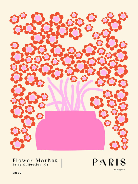 NKTN Plakát, Obraz - Flower Market. Paris, NKTN, 30 × 40 cm