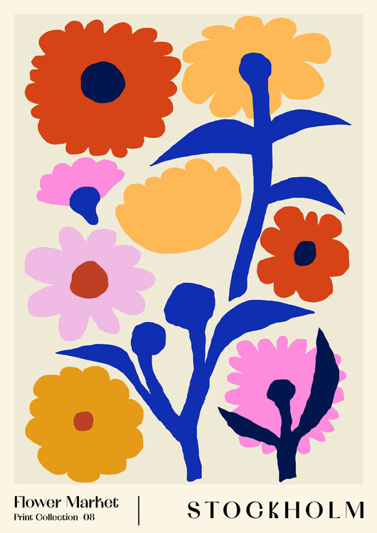 NKTN Plakát, Obraz - Flower Market. Stockholm, NKTN, 30 × 40 cm