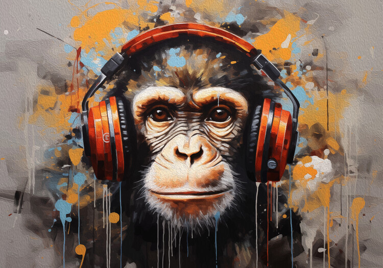Andreas Magnusson Plakát, Obraz - DJ Monkey, Andreas Magnusson, 40 × 26.7 cm