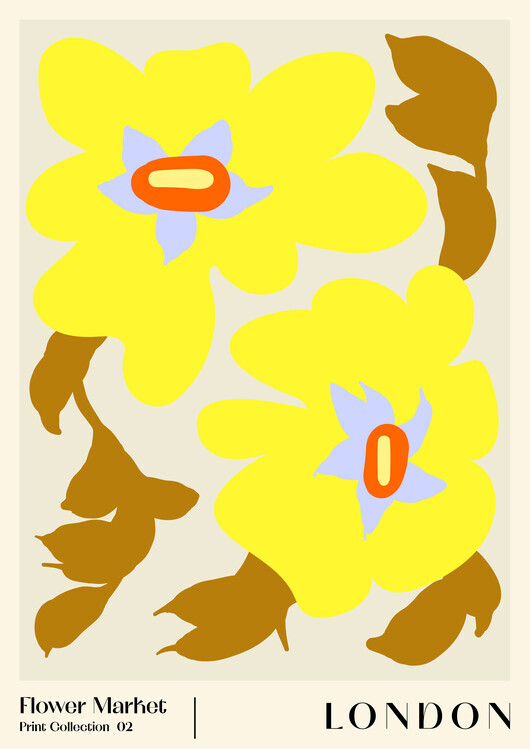 NKTN Plakát, Obraz - Flower Market. London, NKTN, 30 × 40 cm