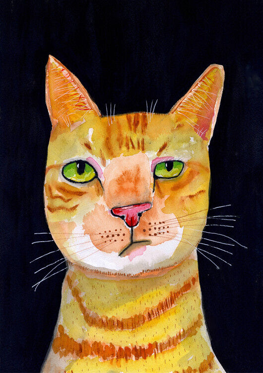 Sharyn Bursic Plakát, Obraz - Ginger Cat, Sharyn Bursic, 30 × 40 cm