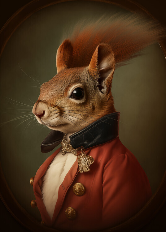 Andreas Magnusson Plakát, Obraz - Squirrel Portrait, Andreas Magnusson, 30 × 40 cm