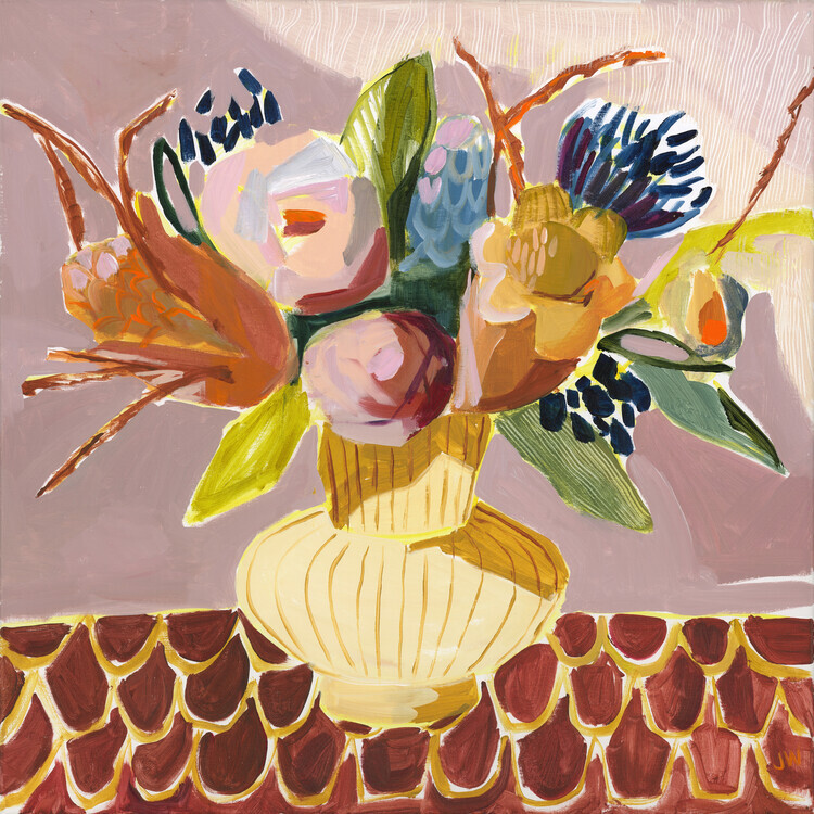 Jenny Westenhofer Plakát, Obraz - Mauve Bouquet, Jenny Westenhofer, 40 × 40 cm