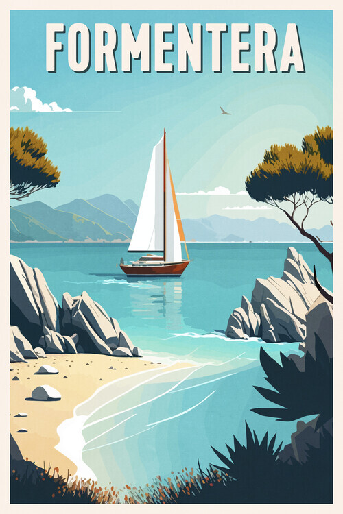 thomas chedeville Plakát, Obraz - Formentera, thomas chedeville, 26.7 × 40 cm