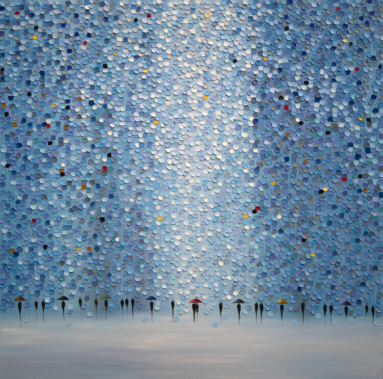 Ekaterina Ermilkina Plakát, Obraz - 8 Umbrellas, Ekaterina Ermilkina, 40 × 40 cm