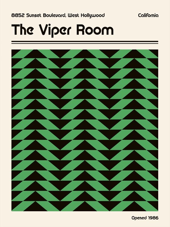 Retrodrome Plakát, Obraz - Viper Room Retro, Retrodrome, 30 × 40 cm
