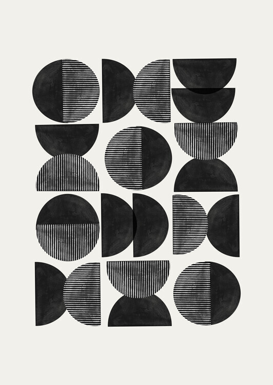 THE MIUUS STUDIO Plakát, Obraz - Geometric Rhythm, THE MIUUS STUDIO, 30 × 40 cm