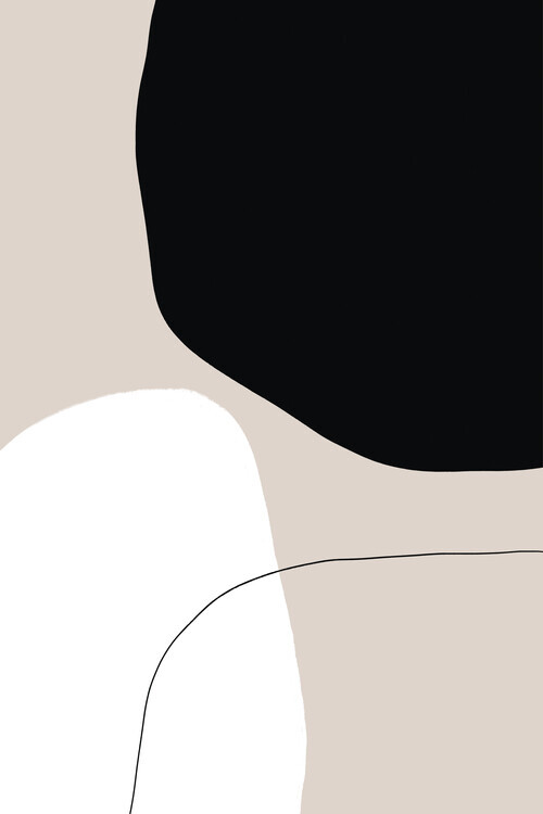 uplusmestudio Plakát, Obraz - Monochrome Shapes, uplusmestudio, 26.7 × 40 cm