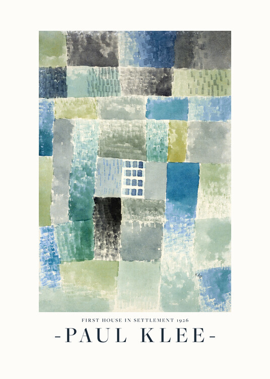 Paul Klee Plakát, Obraz - First House in a Settlement 1926, Paul Klee, 30 × 40 cm
