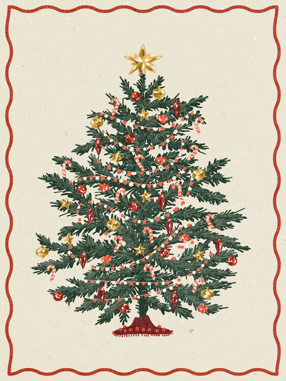 NKTN Plakát, Obraz - Christmas tree, NKTN, 30 × 40 cm