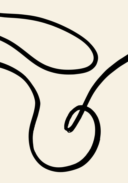 Pictufy Studio Plakát, Obraz - Black Lines 02, Pictufy Studio, 26.7 × 40 cm