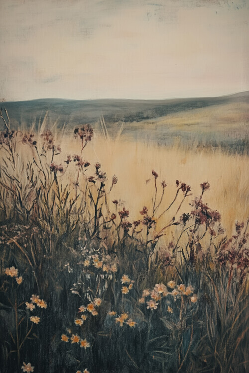 Melloi Art Prints Plakát, Obraz - Landscape Wild Flower, Melloi Art Prints, 26.7 × 40 cm