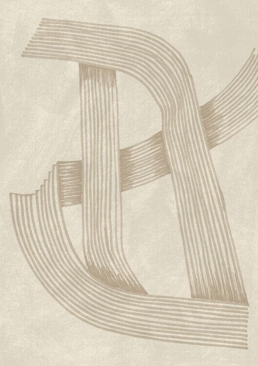 Lucrecia Caporale Plakát, Obraz - Abstract Sophisticated Line 02, Lucrecia Caporale, 26.7 × 40 cm