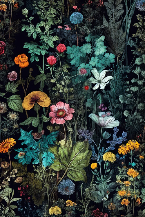 Justyna Jaszke Plakát, Obraz - Meadow flowers 11, Justyna Jaszke, 26.7 × 40 cm