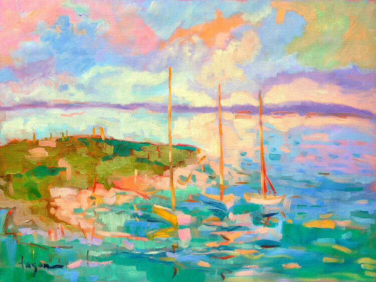 Dorothy Fagan Plakát, Obraz - Serene Evening, Dorothy Fagan, 40 × 30 cm