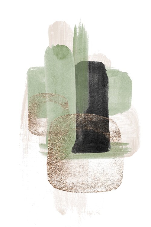 Sally Ann Moss Plakát, Obraz - Simple Green-3, Sally Ann Moss, 26.7 × 40 cm