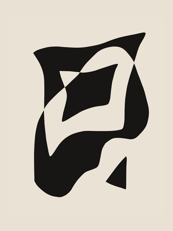 Little Dean Plakát, Obraz - Bold Black And White Geometric Composition, Little Dean, 30 × 40 cm