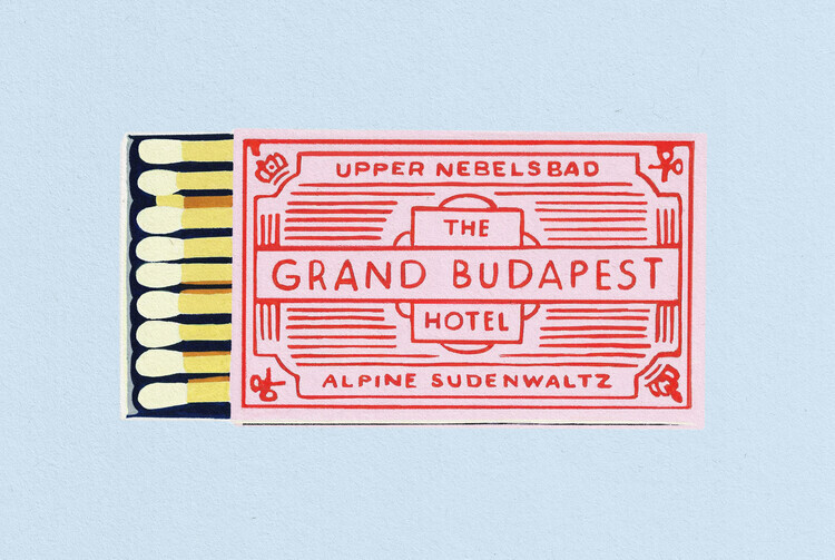 Studio Mandariini Plakát, Obraz - The Grand Budapest Hotel Poster, Studio Mandariini, 40 × 26.7 cm